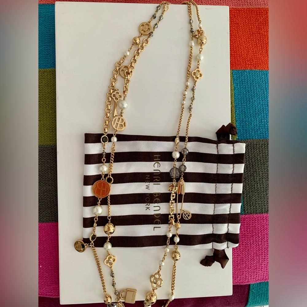 Henri Bendel convertible gold chain necklace